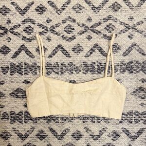 DISSH Linen Cream Crop Top